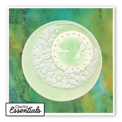 Nested Circles Picot Cut A4 Square Groovi Plate