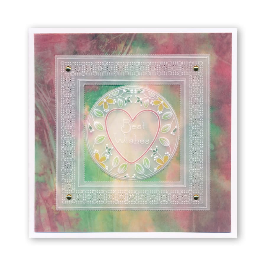 Nested Squares Picot Cut Die Set & Groovi Plate