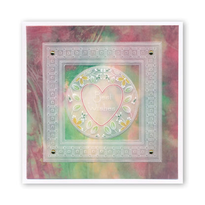 Nested Squares Picot Cut Die Set & Groovi Plate