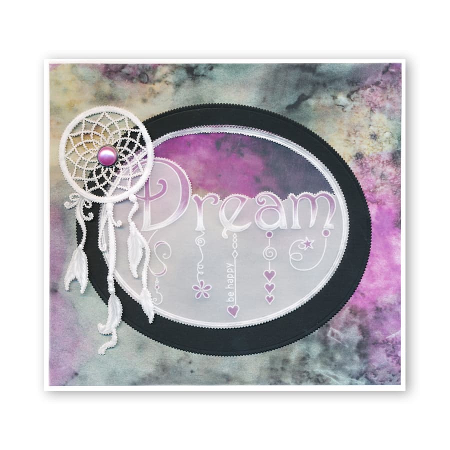 Nested Ovals Picot Cut A4 Square Groovi Plate