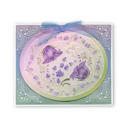 Nested Ovals Picot Cut A4 Square Groovi Plate