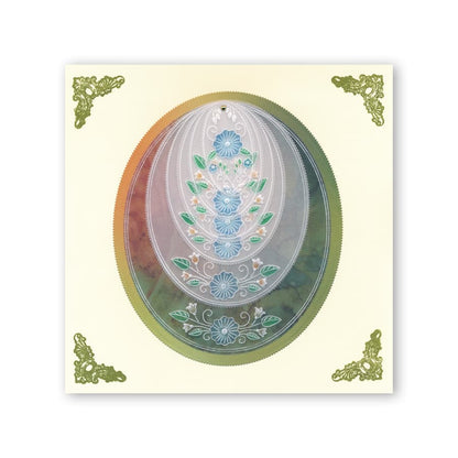 Nested Ovals Picot Cut A4 Square Groovi Plate