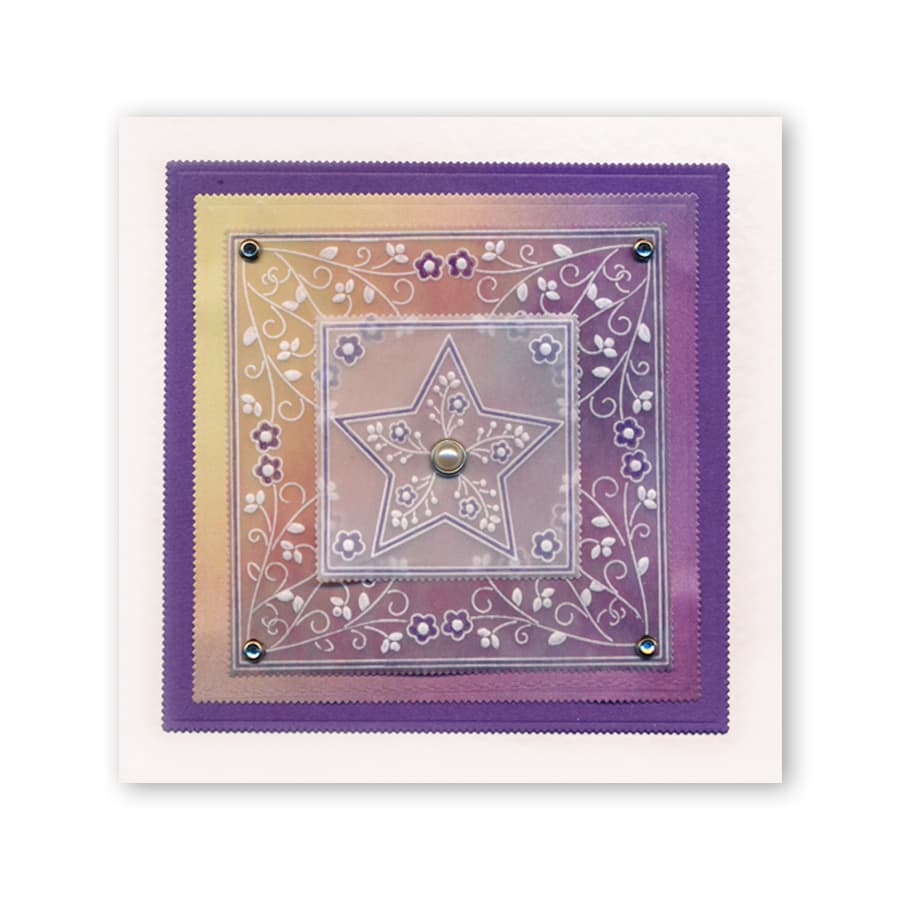 Nested Squares Picot Cut Die Set & Groovi Plate