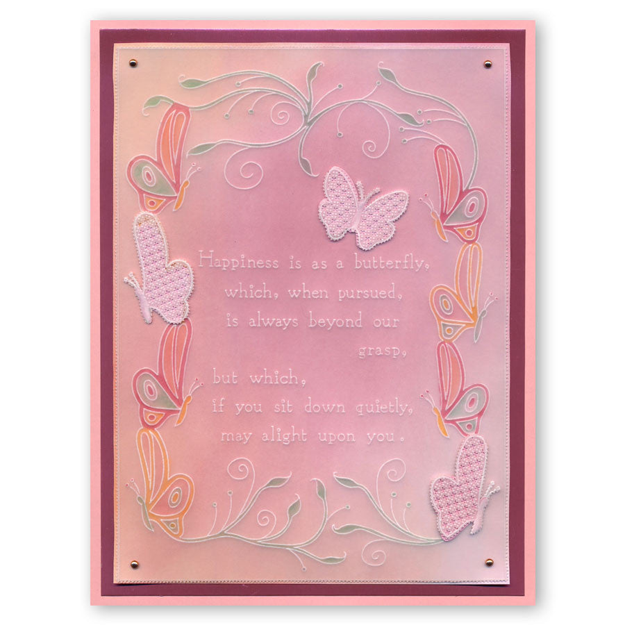 Happiness Is as a Butterfly A5 Groovi Plate