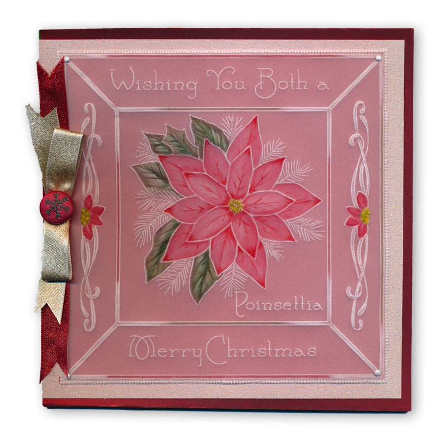 Jayne's Poinsettias A5 Square Groovi Plate Set