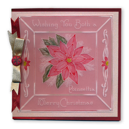 Jayne's Poinsettias A5 Square Groovi Plate Set
