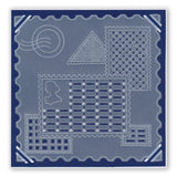 Nested Postage A5 Square Groovi Plate