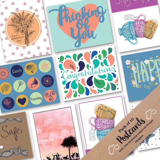 Pack of 10 Postcards - Assortment Pack
