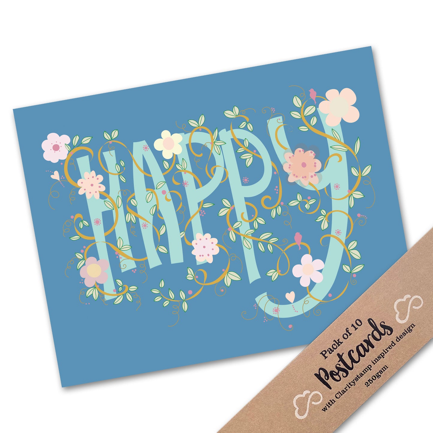 Pack of 10 Postcards - Happy
