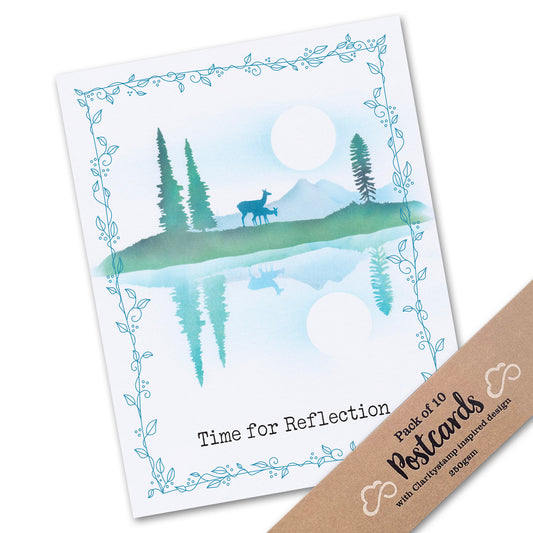 Pack of 10 Postcards - Time for Reflection