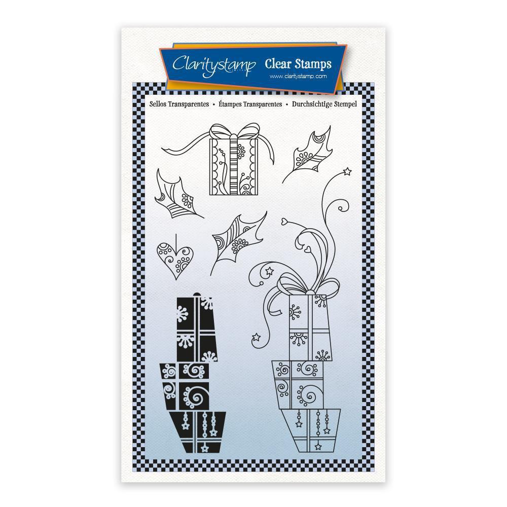 Tina's Presents - Two Way Overlay Christmas Ornaments A6 Stamp Set