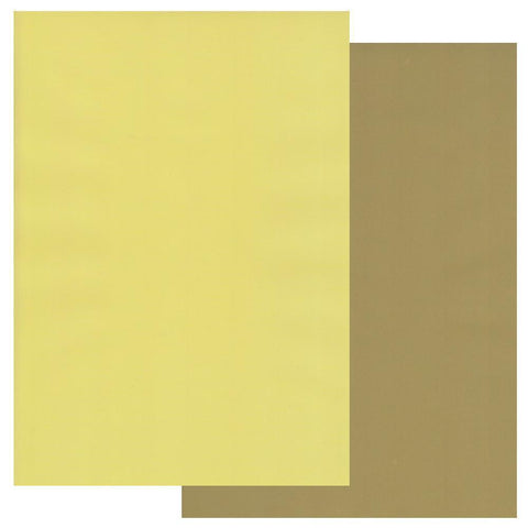 Olive Green & Primrose Yellow x10 Groovi Duo Parchment Paper A4