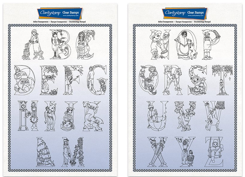 Barbara's Rhyme Time Nursery Alphabet A4 Stamp Set