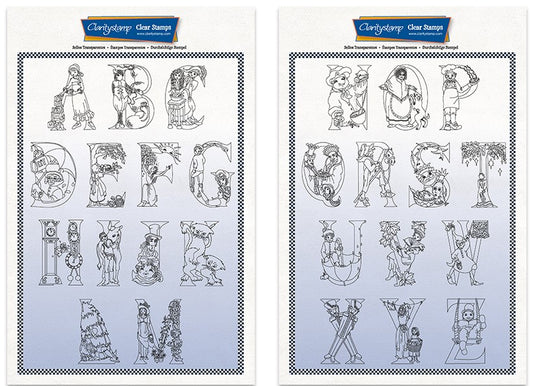 Barbara's Rhyme Time Nursery Alphabet A4 Stamp Set