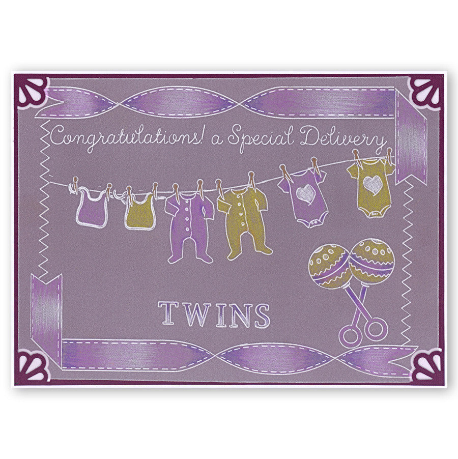 Ribbon & Stitching Groovi Border Plate Set