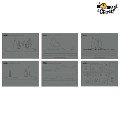 Riverside Landscape Reflection A5 Masks Set