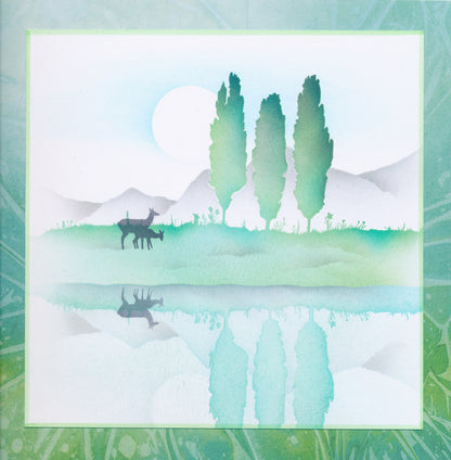 Riverside Landscape & Reflection A5 Mask Set & A5 Mask Folder