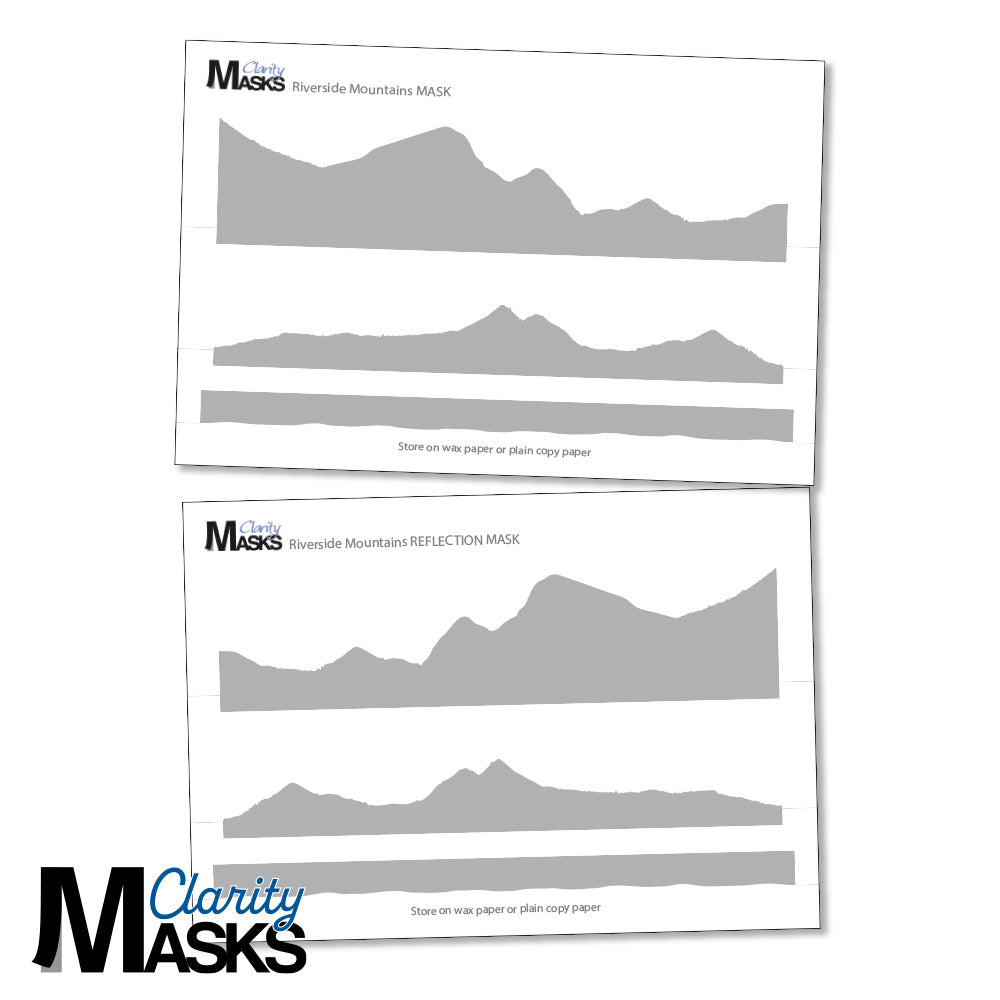 Riverside Mountains & Reflection A5 Masks