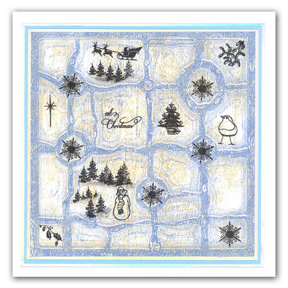 Rocky Block 7" x 7" Stencil