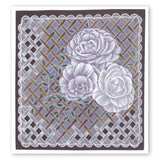 Roses & Woven Trellis A5 Square Groovi Plate Set