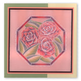 Roses & Woven Trellis A5 Square Groovi Plate Set