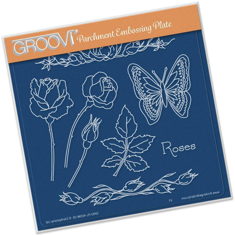 Jayne's Roses Name A5 Square Groovi Plate