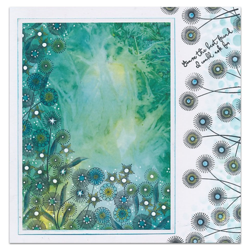 Kiss by Clarity - Build-a-Scene Doodle Flowers A6 Stamp Set