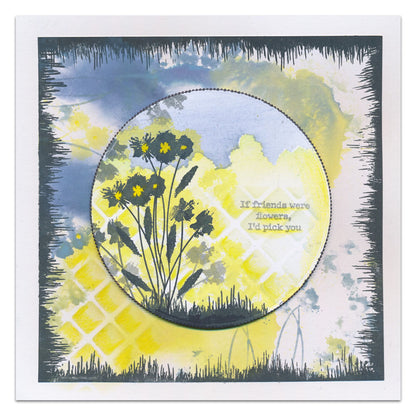 KISS by Clarity - Build-a-Scene Meadow Flowers A6 Stamp Set