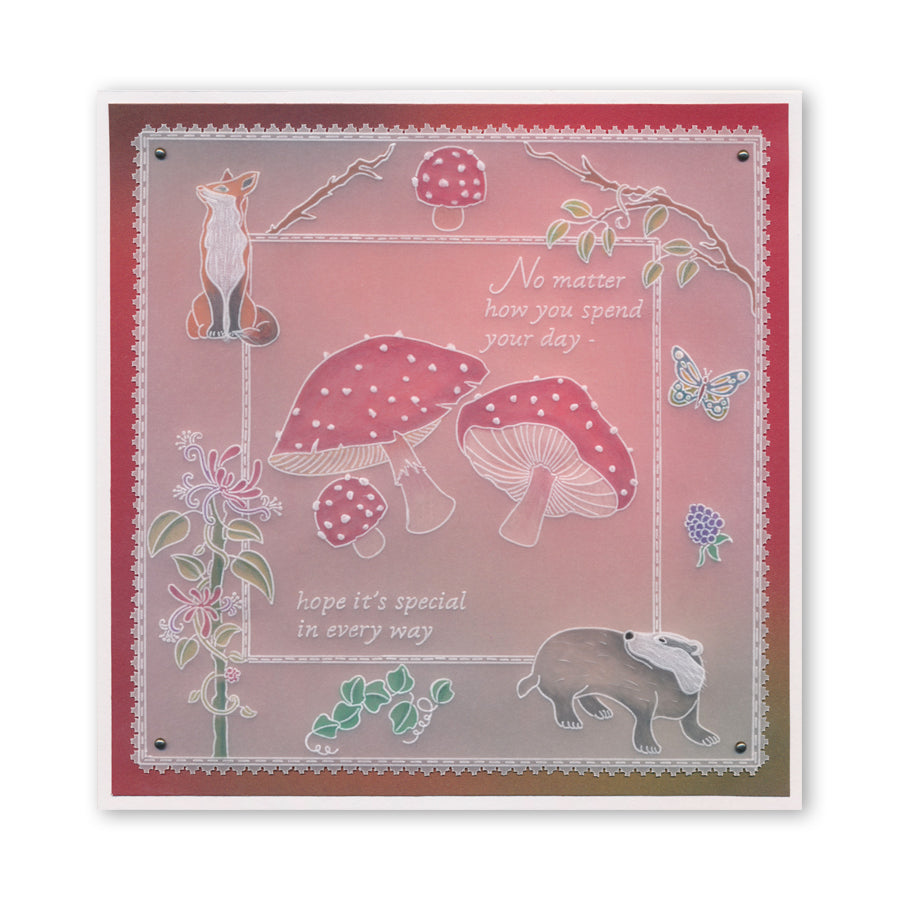 Barbara's SHAC Woodland Honeysuckle A5 Groovi Plate