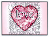Barbara's SHAC Love Heart Doodle A5 Stamp & Mask Set