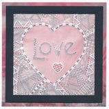 Barbara's SHAC Love Heart Doodle A5 Square Groovi Plate