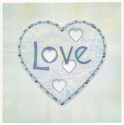 Barbara's SHAC Love Heart Doodle A5 Square Groovi Plate