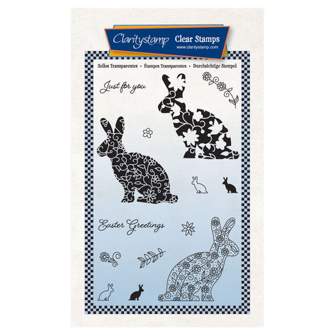 Whimsy Hare A6 Stamp & Mask Set