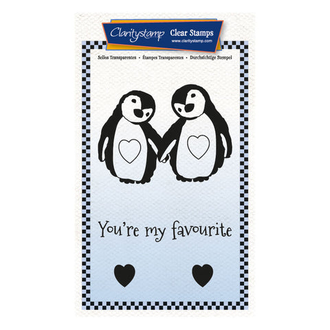 You're My Favourite Penguins A7 Stamp Set