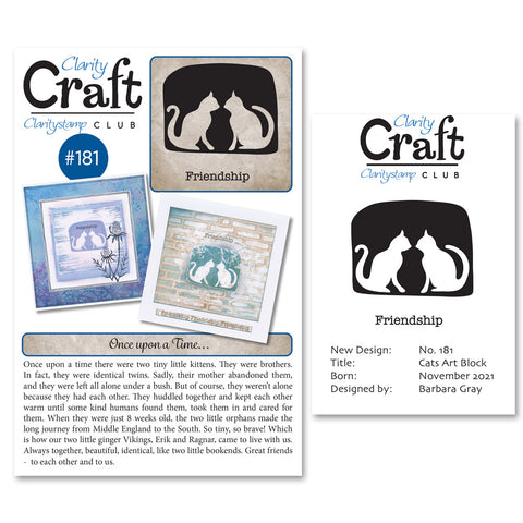 New Design Stamp Club Back Issue - 181 - Cats Art Block