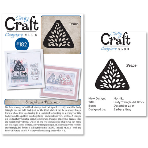 New Design Stamp Club Back Issue - 182 - Leafy Triangle Art Block