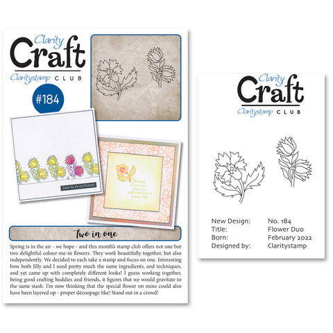 New Design Stamp Club Back Issue - 184 - Flower Duo