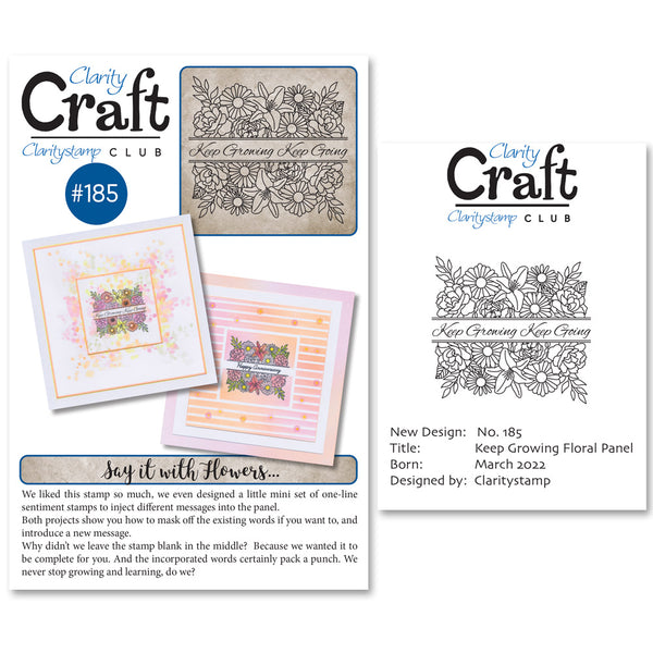 New Design Stamp Club Back Issue - 185 - Keep Growing Floral Panels 