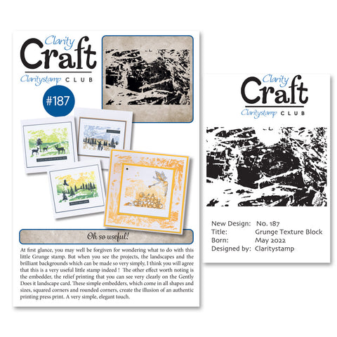 New Design Stamp Club Back Issue - 187 - Grunge Texture Block