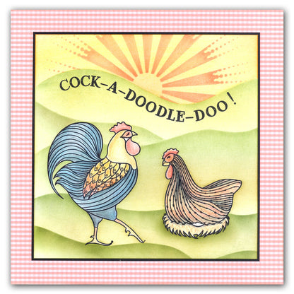 Cockerel & Hen A5 Stamp & Mask Set