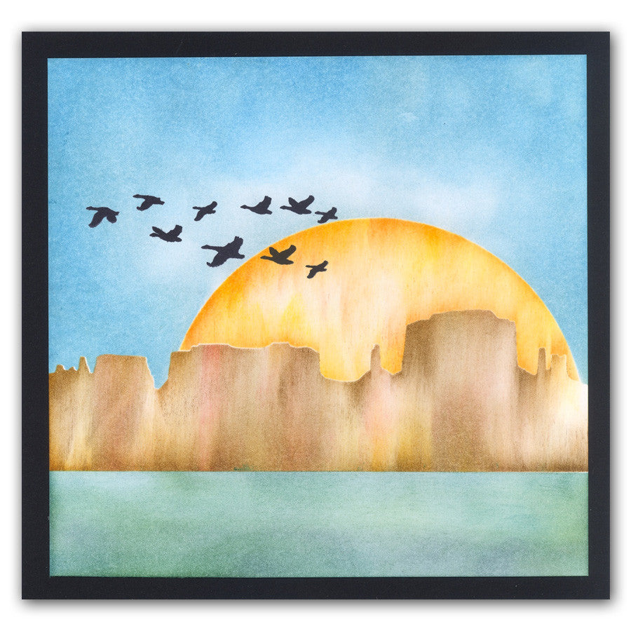 Geese A5 Square Stamp & Mask Set