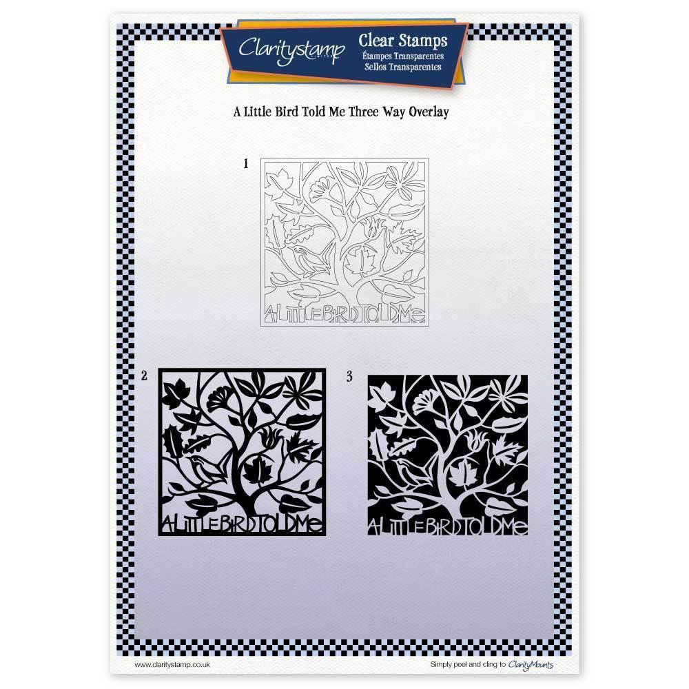 A Little Bird Told Me - Three Way Overlay A4 Stamp Set
