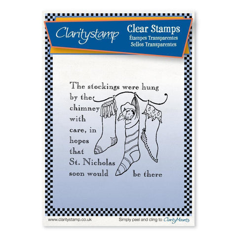 Twas the Night 2 - Stockings - Fine Line A6 Stamp