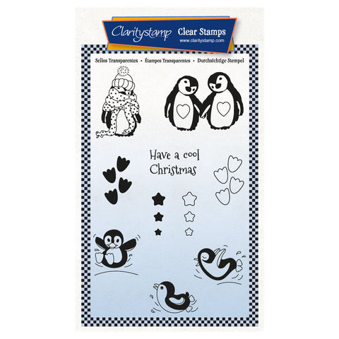 Family of Penguins A6 Stamp & Mask Set