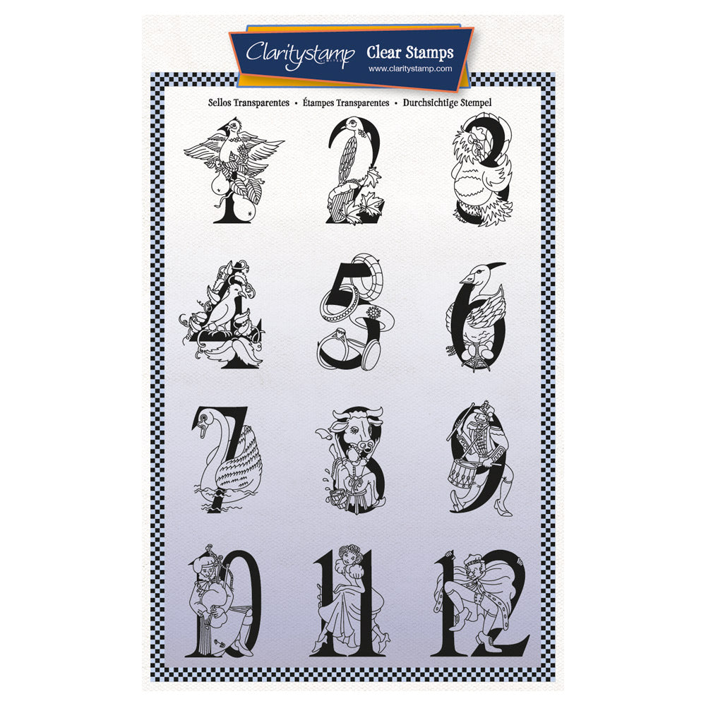 Bijou Barbara's 12 Days of Christmas A5 Stamp Set