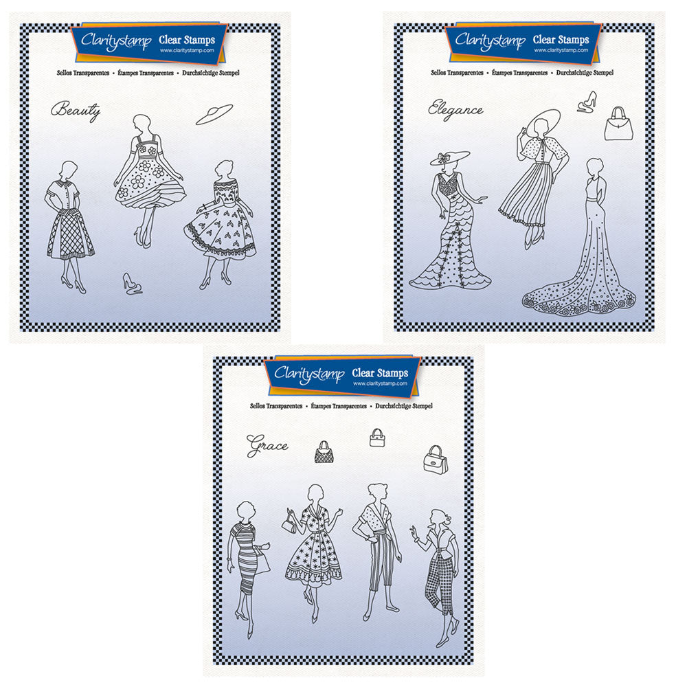 Barbara's Elegant Ladies A5 Square Stamp & Mask Collection