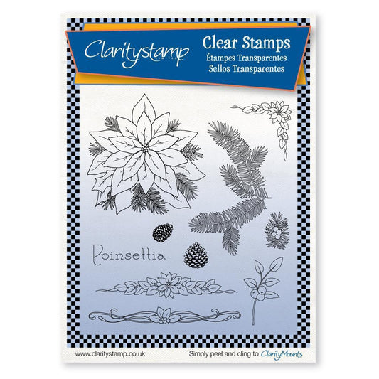 Jayne's Poinsettia A5 Stamp Set