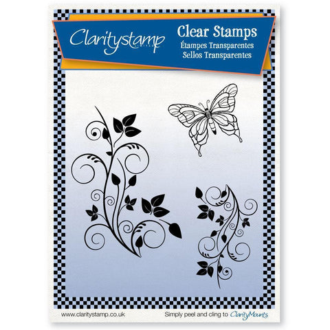 Leafy Swirls A5 Square Stamp Set