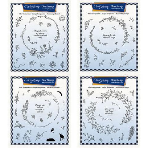 Barbara's Seasonal Wreaths A5 Square Stamp Collection