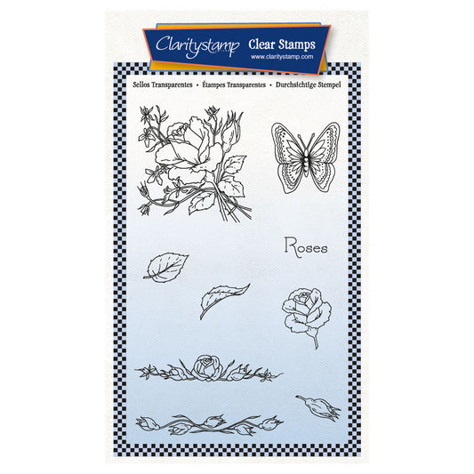 Jayne's Bijou Roses A6 Stamp Set